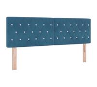 vidaXL Cabecero LED con Tira de Luces LED Azul Oscuro 160 cm Poliéster, Cabecero Ajustable, Accesorio Moderno para Cama LED, Decoración de Madera Duradera, Iluminación RGB para Mejorar Tu Dormitorio