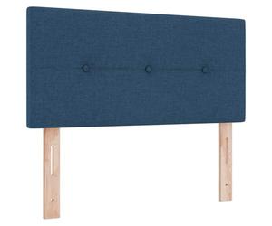 vidaXL Cabecero LED con Tira de Luces LED Manual Azul 90 cm Poliéster, Cabecero Rectangular Moderno para el Cuarto, tapizado, iluminación Ajustable, diseño Que Ahorra Espacio, Muebles duraderos y ele