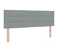 vidaXL Cabecero LED con Tiras LED con cabecera Gris Claro 160 cm Tela