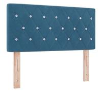vidaXL Cabecero LED con Tiras LED Manual Azul Oscuro 100 cm Terciopelo