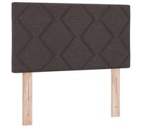 vidaXL Cabecero LED Diseño de Bloques de Diamante Marrón Oscuro 80 cm Tela Confortable Carga USB para Dormitorio y Habitaciones de Invitados Geométrico Moderno Cama Contemporánea Espuma Densa Baja