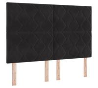 vidaXL Cabecero LED Diseño de Bloques de Diamante Negro 160 cm de Terciopelo