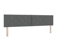 vidaXL Cabecero LED Diseño Diamantes Gris Oscuro 200 cm Tela