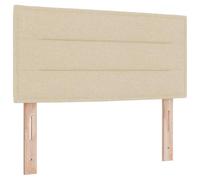 vidaXL Cabecero LED Diseño Líneas Crema 90 cm Tela | Montado en la Pared con Iluminación Moderna Ideal para Cuartos Muebles Cabecero Tapizado en Lino Ajustable Elegante Tacto Suave Decoración Cool