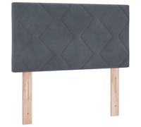 vidaXL Cabecero LED Gris Oscuro 80 cm Juego de 2 Gris Oscuro Tela
