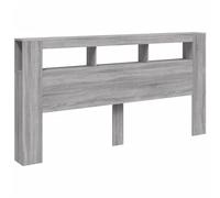vidaXL Cabecero LED Madera ingeniería Gris Sonoma 200x18,5x103,5 cm