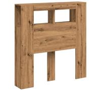 vidaXL Cabecero LED Madera ingeniería Roble Artisan 100x18,5x103,5 cm