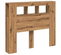 vidaXL Cabecero LED Madera ingeniería Roble Artisan 120x18,5x103,5 cm