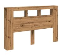 vidaXL Cabecero LED Madera ingeniería Roble Artisan 160x18,5x103,5 cm