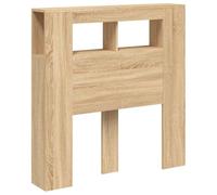 vidaXL Cabecero LED Madera ingeniería Roble Sonoma 100x18,5x103,5 cm