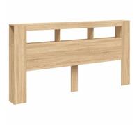 vidaXL Cabecero LED Madera ingeniería Roble Sonoma 200x18,5x103,5 cm