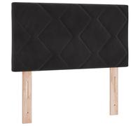 vidaXL Cabecero LED Negro Set de 2 Negro Tela y Madera 80 cm Moderno