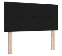 vidaXL Cabezal LED Tapizado con Botones Negro 80 cm Tela