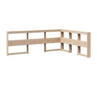 vidaXL Cabecero librería en Forma de L Madera Maciza de Pino 140 cm