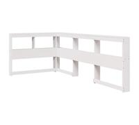 vidaXL Cabecero librería en Forma L Madera Maciza Pino Blanco 80 cm