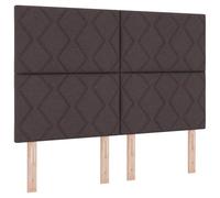 vidaXL Cabecero Marrón Oscuro con Diseño de Diamantes de 160 cm, Montado en la Pared. Un Mueble Elegante para tu Dormitorio. Cabeceros Modernos, Compacto y Estiloso, Hecho de poliéster y Acabado Mat