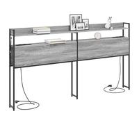 vidaXL Cabecero Moderno de, Mueble para el Dormitorio, Cama Actual, Accesorio Elegante con Almacenamiento, Organizador de mesita de Noche, con luz integrada en el Cabezal.