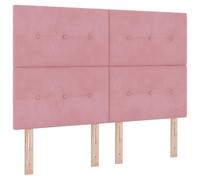 vidaXL Cabecero Moderno Rosa Tapizado | Material de Terciopelo Ajustable Decoración para Habitaciones Tacto Suave Incrustaciones Decorativas Adecuado para Todos los Marcos de Cama Muebles Elegantes A