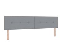 vidaXL Cabecero Moderno Tapizado de Tela Gris Claro | Cabecero Ajustable de Corduroy Montado en la Pared Muebles Chidos para Dormitorios Adultos Decoración Moderna