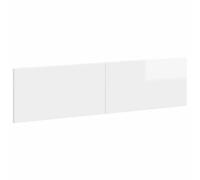 vidaXL Cabecero montada en la Pared Breda Blanco Brillante, Cabecero Moderno, Resistente a la Humedad, diseño ahorrador de Espacio, Madera, Elegante y Funcional para tu Dormitorio