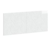 vidaXL Cabecero montada en la Pared Delft Blanco Brillante, Cabecera Moderna, Resistente a la Humedad, montada en la Pared, con Almacenamiento, diseño Compacto para organizar y Decorar tu CU