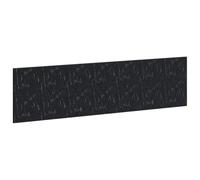 vidaXL Cabecero montada en la Pared Delft Negro Madera de ingeniería