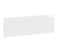 vidaXL Cabecero montada en la Pared HOORN Blanco Brillante, Cabecera Moderna, Resistente a la Humedad, con Almacenamiento, diseño Compacto y Funcional para tu Dormitorio