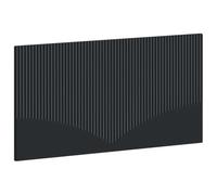 vidaXL Cabecero montada en la Pared HOORN Negro Madera de ingeniería, Cabecera Moderna, Resistente a la Humedad, con Almacenamiento, diseño Compacto y Funcional para tu Dormitorio