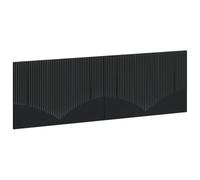 vidaXL Cabecero montada en la Pared HOORN Negro Madera de ingeniería