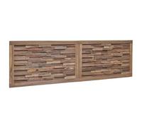 vidaXL Cabecero Natural 180 cm Madera de Teca Maciza, Cabecero rústico de Granja, decoración de Dormitorio, diseño Moderno, Montaje en Pared, Resistente al Desgaste, Mueble Rectangular para el hogar