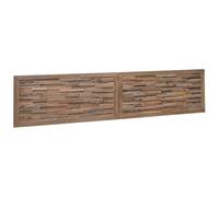 vidaXL Cabecero Natural 200 cm Madera de Teca Maciza, Cabecero rústico de Granja, decoración de Dormitorio, diseño Moderno, Montaje en Pared, Resistente al Desgaste, Mueble Rectangular para el hogar