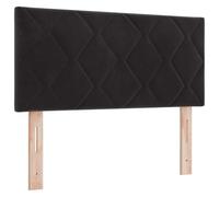 vidaXL Cabecero Negro 100 cm Terciopelo | Este cabecero tiene un diseño geométrico moderno que alegra tu dormitorio y se adapta a varios estilos de decoración,