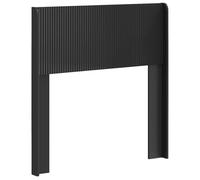 vidaXL Cabecero Negro Madera de ingeniería, Cabecera Rectangular Elegante, Diseño Moderno, Listones Verticales, Decoración Minimalista, Mueble Práctico, Montaje DIY