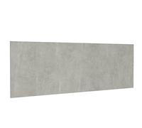 vidaXL Cabecero de pared para cama 240x1,5x80 cm Madera contrachapada Gris hormigón