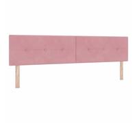 vidaXL cabecero Rosa Elegante Bajo para Camas Diseño Ajustable Montado en la Pared Muebles Modernos 200 cm Soporte Cómodo para Dormitorio Decoración Cama Madera Contemporánea Tapicería de Poliester