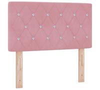 vidaXL Cabecero Botones de Cristal tapizado en Terciopelo Rosa de 80 cm