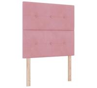 vidaXL Cabecero Tapizado Rosa de Terciopelo Altura Ajustable | Montado en la Pared | Tacto Suave | Diseño Moderno | Ideal para Decoración de Dormitorio | Acolchado Lujoso