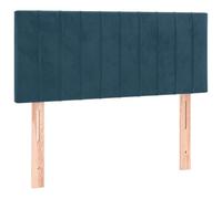 vidaXL Cabecero Tapizado Cama Antimancha Acolchado Protector Cubierto Elástico Prueba Polvo Dormitorio de Terciopelo Azul Oscuro 90x5x78/88 cm