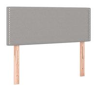 vidaXL Cabecero Tapizado Cama Antimancha Acolchado Protector Cubierto Elástico Prueba Polvo Funda Dormitorio de Tela Gris Claro 100x5x78/88 cm