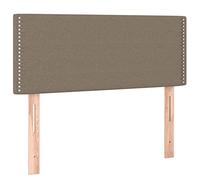 vidaXL Cabecero Tapizado Cama Antimancha Acolchado Protector Cubierto Elástico Prueba Polvo Funda Dormitorio de Tela Gris Taupe 90x5x78/88 cm