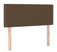 vidaXL Cabecero Tapizado Cama Antimancha Acolchado Protector Cubierto Elástico Prueba Polvo Funda Dormitorio de Tela Marrón Oscuro 100x5x78/88 cm