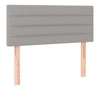 vidaXL Cabecero Tapizado Cama Antimancha Acolchado Protector Cubierto Elástico Prueba Polvo Funda Dormitorio de Tela Gris Claro 80x5x78/88 cm