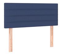 vidaXL Cabecero Tapizado Cama Antimancha Acolchado Protector Cubierto Elástico Prueba Polvo Funda Dormitorio de Tela Azul 80x5x78/88 cm