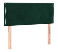 vidaXL Cabecero Tapizado Cama Antimancha Acolchado Protector Cubierto Elástico Prueba Polvo Funda Dormitorio de Terciopelo Verde Oscuro 80x5x78/88 cm