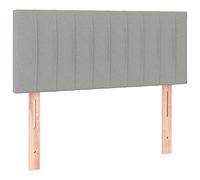 vidaXL Cabecero Tapizado Cama Dormitorio Antimancha Acolchado Protector Cubierto Elástico Funda Prueba Polvo de Tela Gris Claro 90x5x78/88 cm