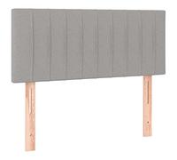 vidaXL Cabecero Tapizado Cama Dormitorio Antimancha Acolchado Protector Cubierto Elástico Funda Prueba Polvo de Tela Gris Claro 80x5x78/88 cm