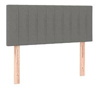 vidaXL Cabecero Tapizado Cama Dormitorio Antimancha Acolchado Protector Cubierto Elástico Funda Prueba Polvo de Tela Gris Oscuro 100x5x78/88 cm