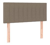 vidaXL Cabecero Tapizado Cama Dormitorio Antimancha Acolchado Protector Cubierto Elástico Funda Prueba Polvo de Tela Gris Taupe 90x5x78/88 cm