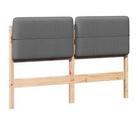 vidaXL Cabecero tapizado con cabecera Marrón y Gris Claro 150 cm, Cabecera Rectangular tapizada Elegante, Piezas duraderas de Cama, Accesorio Moderno para tu hogar