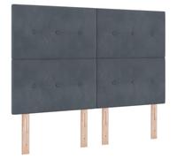 vidaXL Cabecero Tapizado Moderno Gris Oscuro Diseño Ajustable Acabado Elegante Terciopelo Muebles para Habitaciones Adultos con Estilo y Comodidad Soporte para Sueño Decorativos